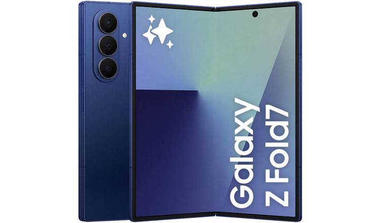 Buy SIM Free Samsung Galaxy Z Fold7 5G 512GB AI Phone - Blue | SIM