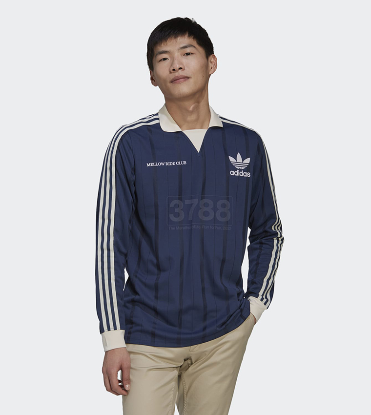Buy Adidas Graphics Mellow Ride Club Long Sleeve Jersey In Blue