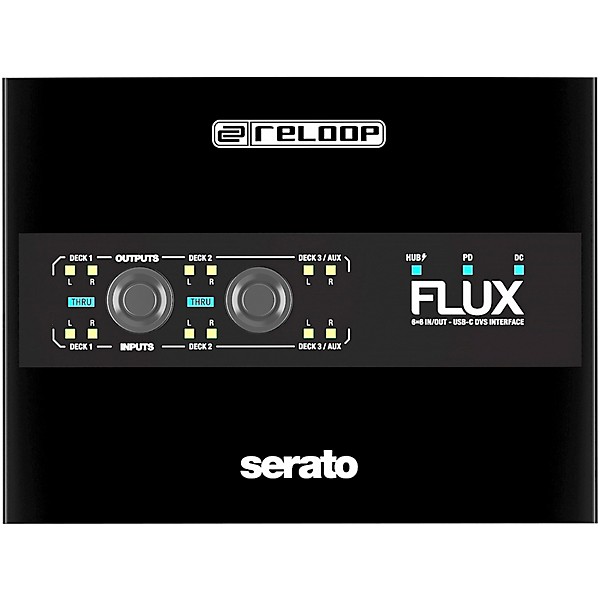 Reloop Flux 6x6 In/Out USB-C DVS Interface for Serato DJ Pro Black