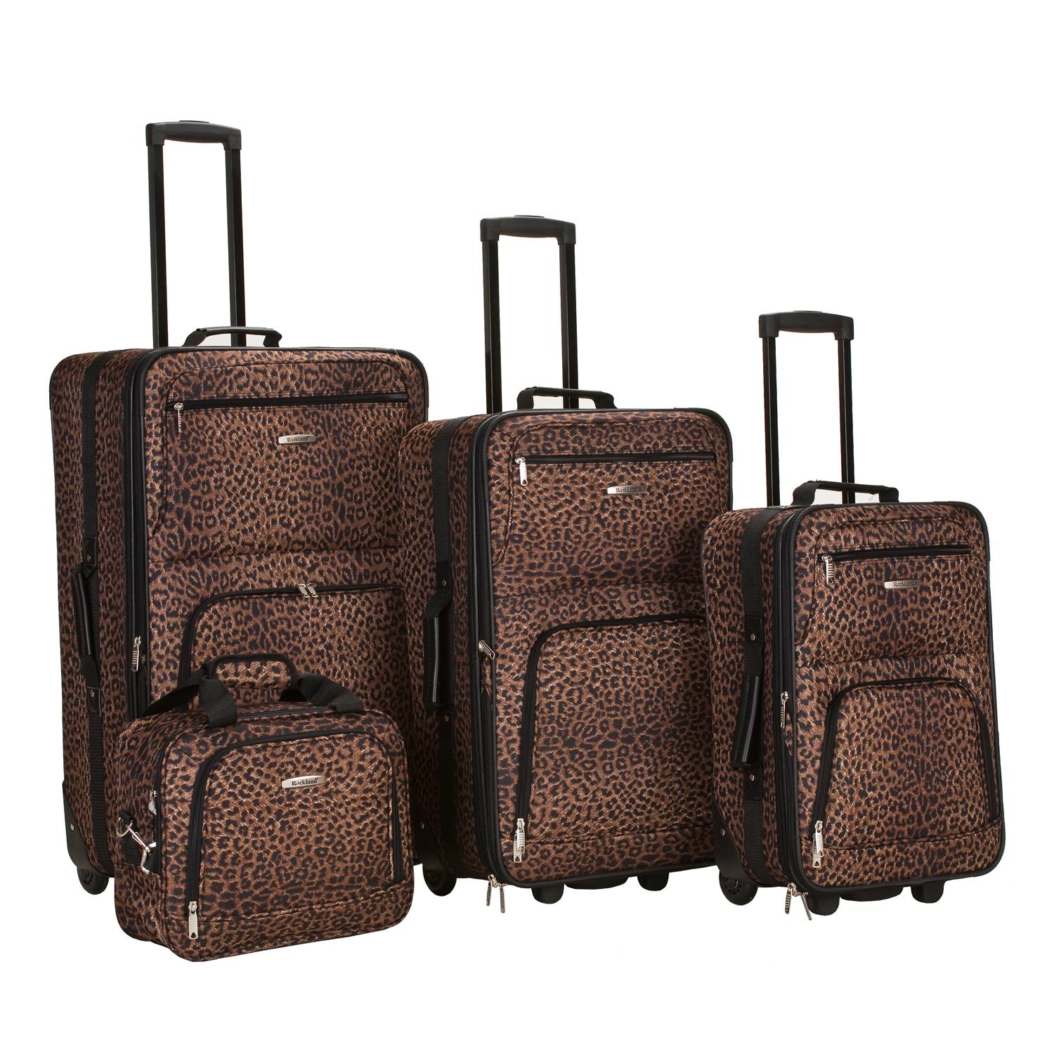 Rockland 4-Piece Print Luggage Set