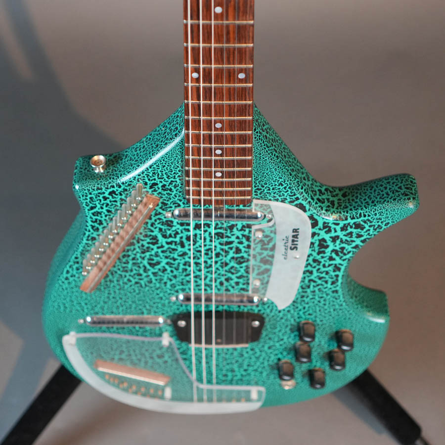 Jerry Jones Electric Master Sitar Green Crackle w/Case (2003) - Used