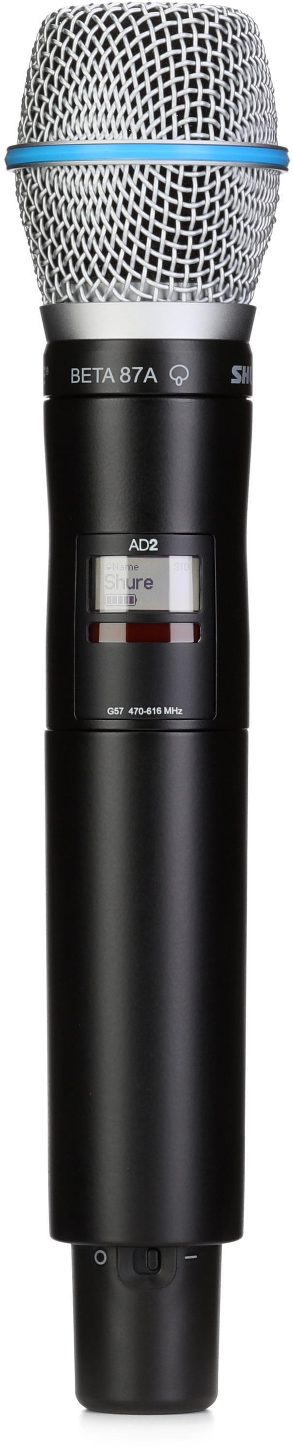 Shure AD2/B87A Wireless Handheld Microphone Transmitter | Sweetwater