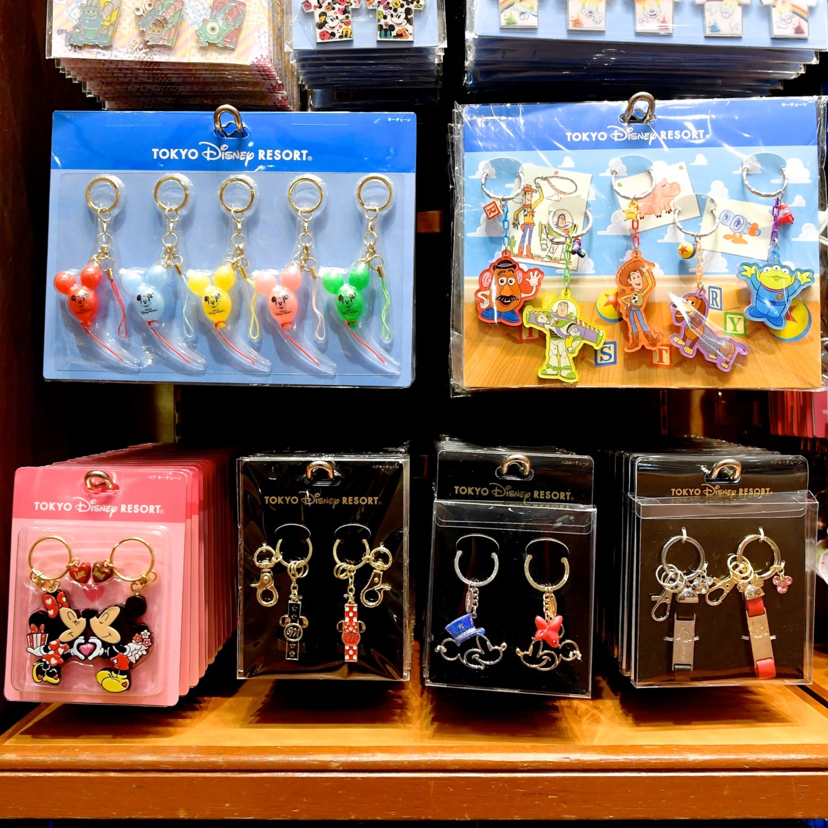 ミッキー＆ミニー3種！東京ディズニーランド ペアキーチェーンセット -