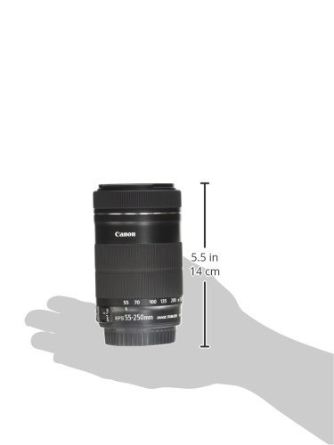 Amazon.com : Canon EF-S 55-250mm F4-5.6 is STM, Telephoto, Black