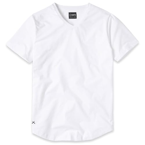 Cuts Clothing Men's Premium AO V-Neck Casual Short Sleeve T-Shirt