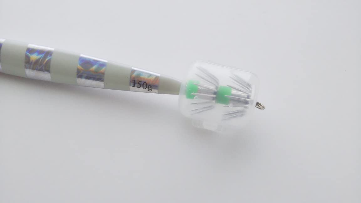 Amazon | イカメタル スッテ 40号 150g 183mm シルバー ゼブラグロー