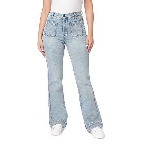 kensie Jeans for Women Vintage Luxe Denim High Rise Patch Pocket
