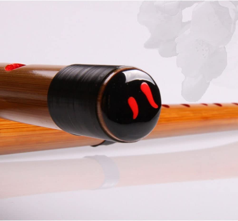 Amazon | 竹製篠笛 7穴 八本調子 伝統的な楽器 竹笛横笛(赤紐巻き