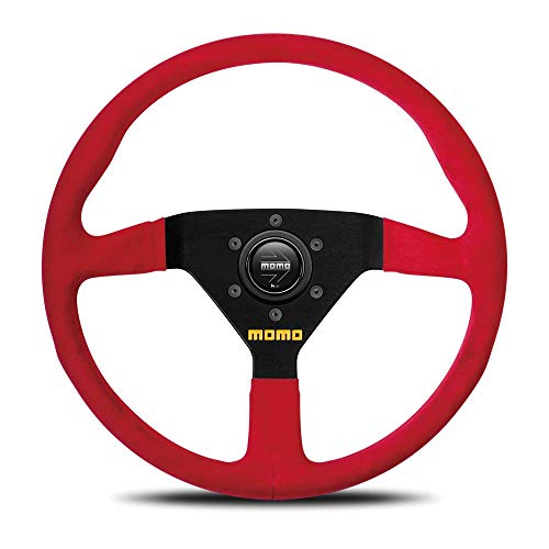 Amazon | MOMO(モモ) ステアリング MOD.78 35パイ RED/スエード M-64
