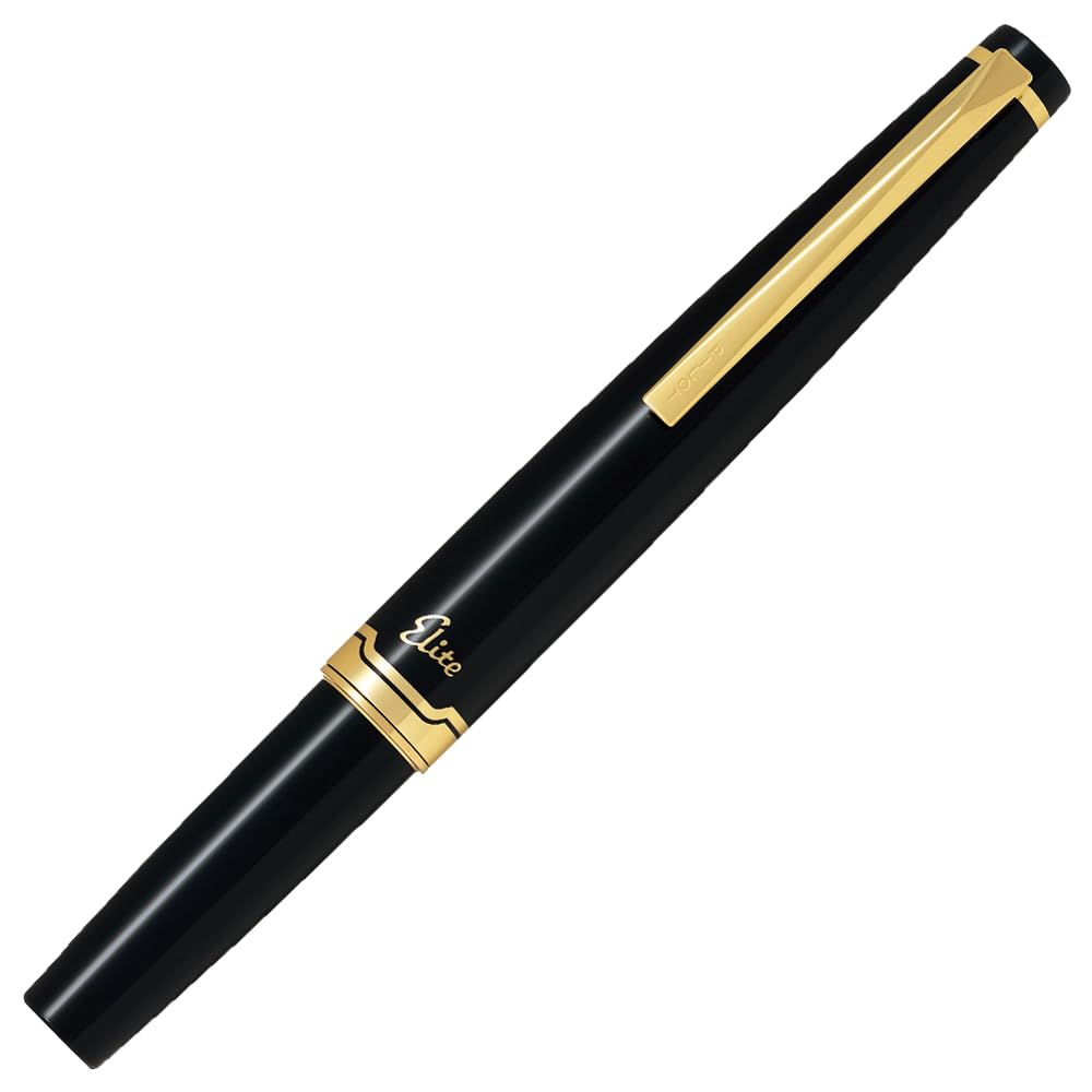 PILOT パイロット Elite エリート 万年筆 F 細字 格子柄 18K-750/F