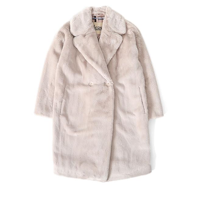 Amazon | HERNO ヘルノ エコファー ダブルブレスト ファーコート