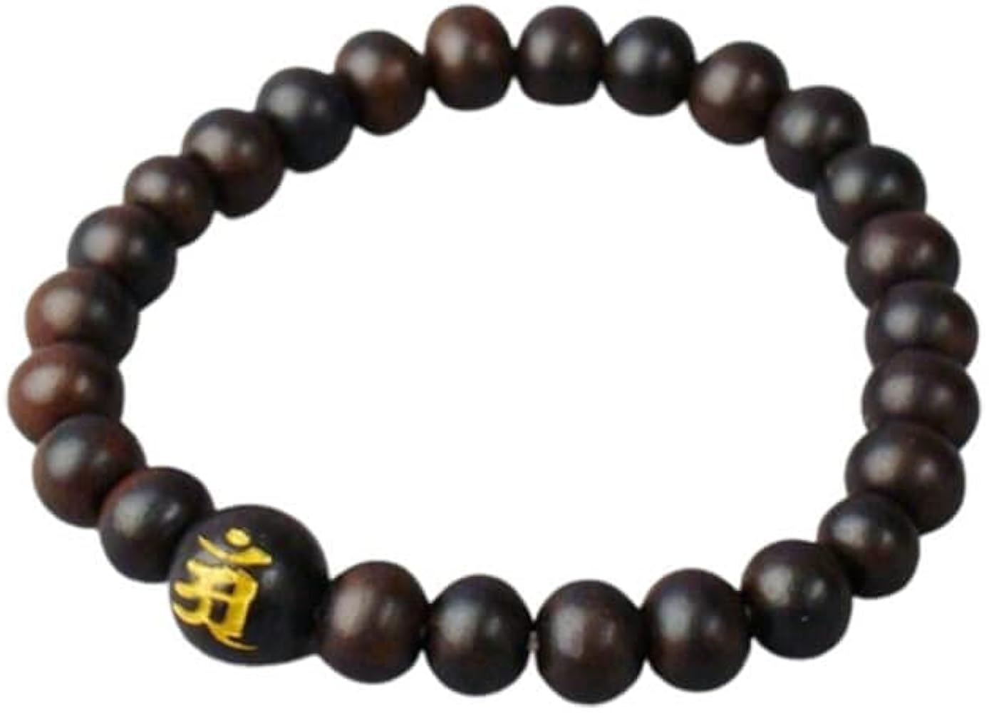 Amazon.co.jp: 数珠ブレスレット 梵字ブレスレット 縞黒檀 8ミリ玉