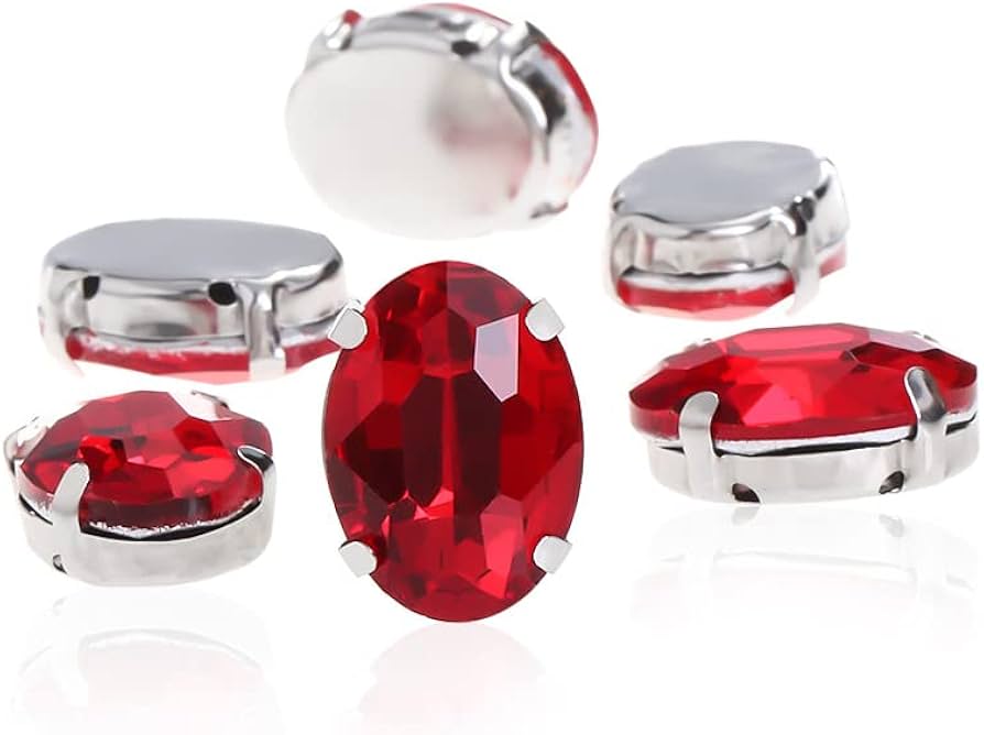 Amazon | 台座付き ガラス製ラインストーン 手芸用ビジュー パーツ