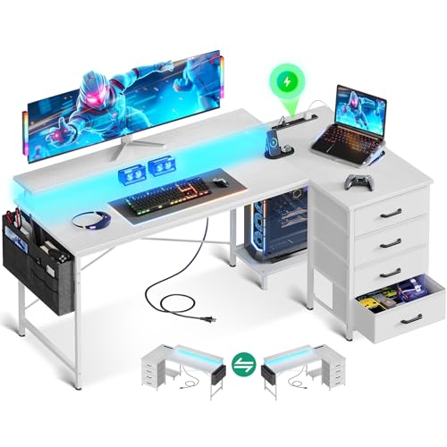 Amazon | AODK ゲーミングデスク パソコンデスク l字デスク 引き出し