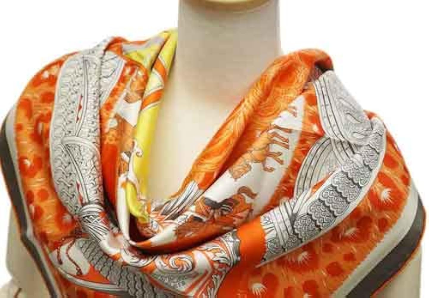 エルメス PLUMES シルクスカーフ Atelier Ninon / ヴィンテージ