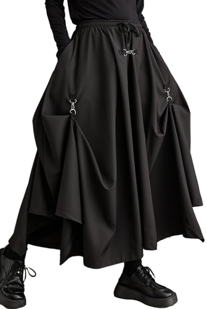 ellazhu Women's Oversized Irregular Drop Crotch Harem Hakama