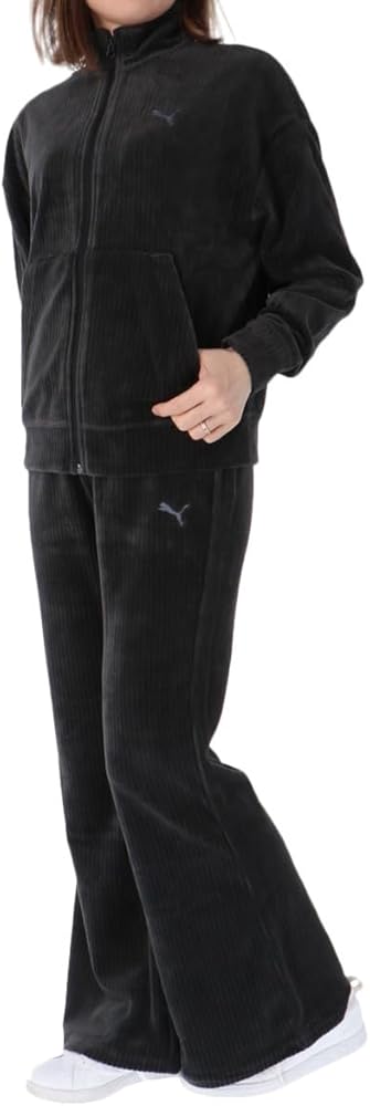 Amazon | [プーマ] ジャージ レディース 上下セット ベロア 691062