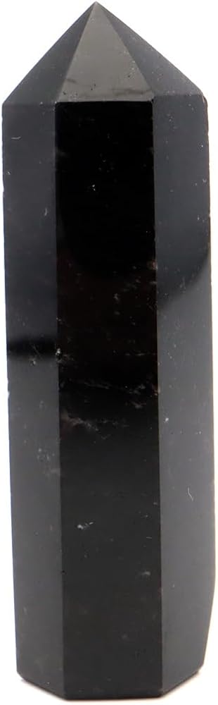 Amazon.co.jp: [GOLD STONE] モリオン 黒水晶 六角柱 ポイント 山東省