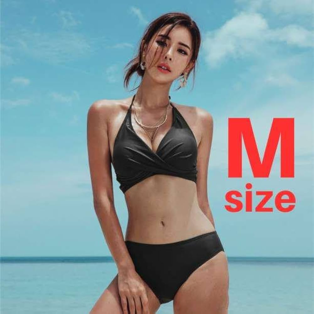 Amazon.co.jp: 水着 ビキニ シンプル 美バスト ホルターネック