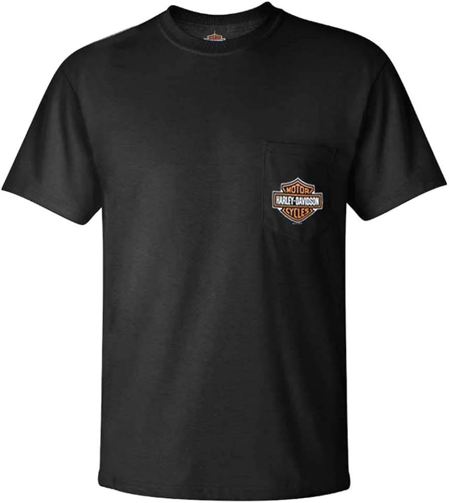 Amazon.com: Harley-Davidson Mens Bar & Shield Logo Chest Pocket