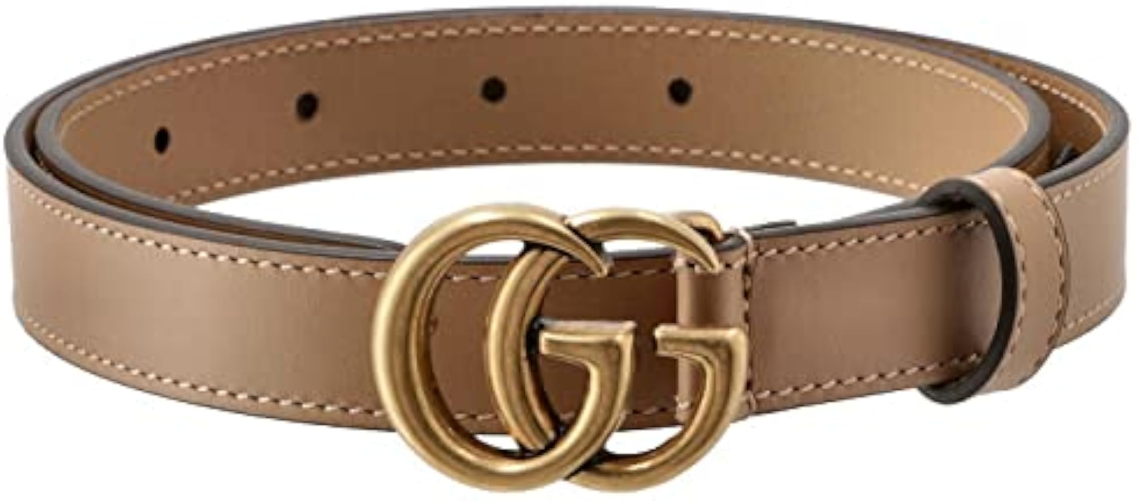Amazon | [グッチ] ダブルG バックル レザーベルト レディース 65cm