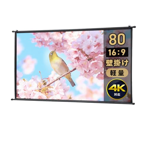 Amazon | イーサプライ プロジェクタースクリーン 80インチワイド 16:9