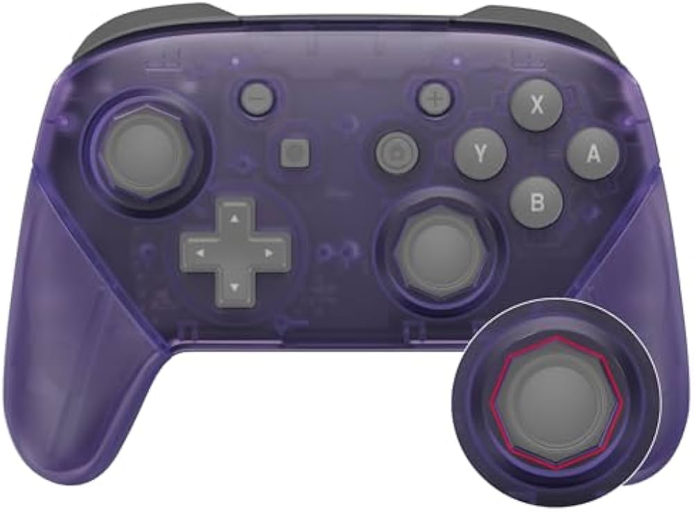 Amazon.com: eXtremeRate Clear Atomic Purple Custom Shell for
