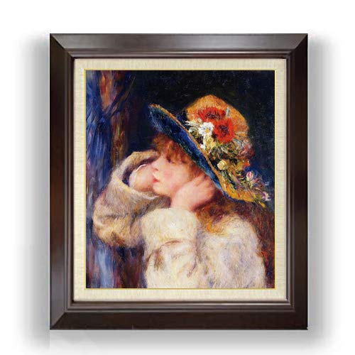 Amazon.co.jp: ルノワール 花飾りの帽子の少女 F10 油絵直筆仕上げ