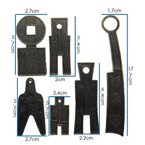 Amazon.co.jp: 中国 古代古幣セット(6点) 古銭セット 刀銭 布銭 春秋