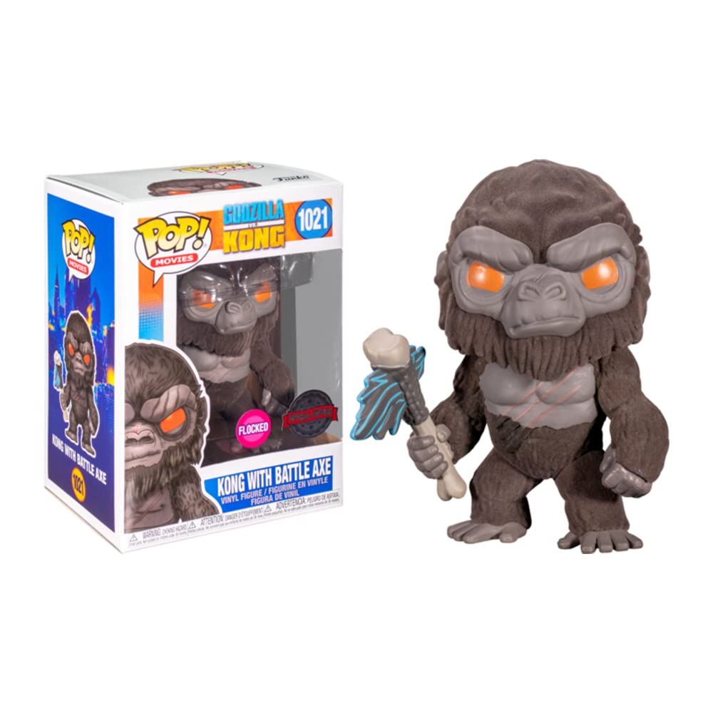 Amazon.com: Funko Pop! Godzilla vs Kong Pop! Vinyl - Flocked Kong