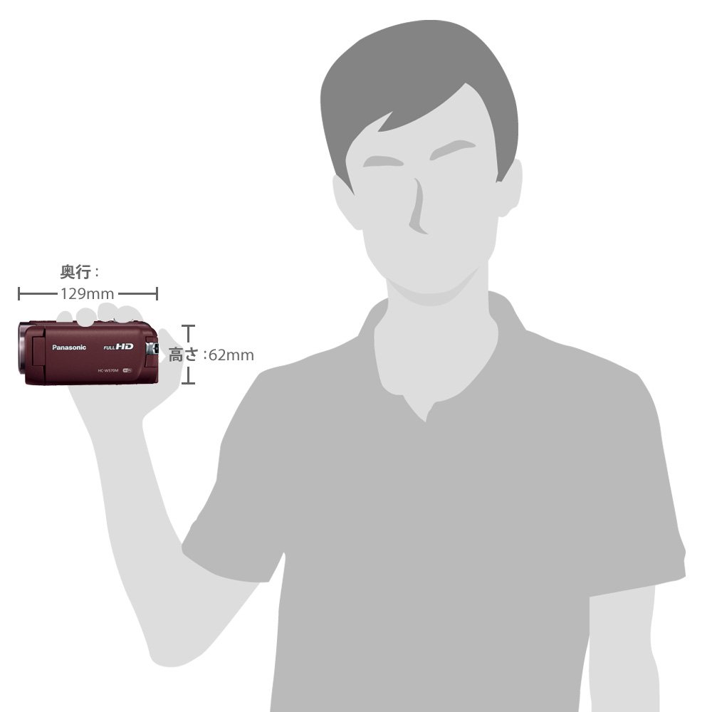 Amazon.co.jp: Panasonic HC-W570M-T HD Camcorder W570M Wipe Photo