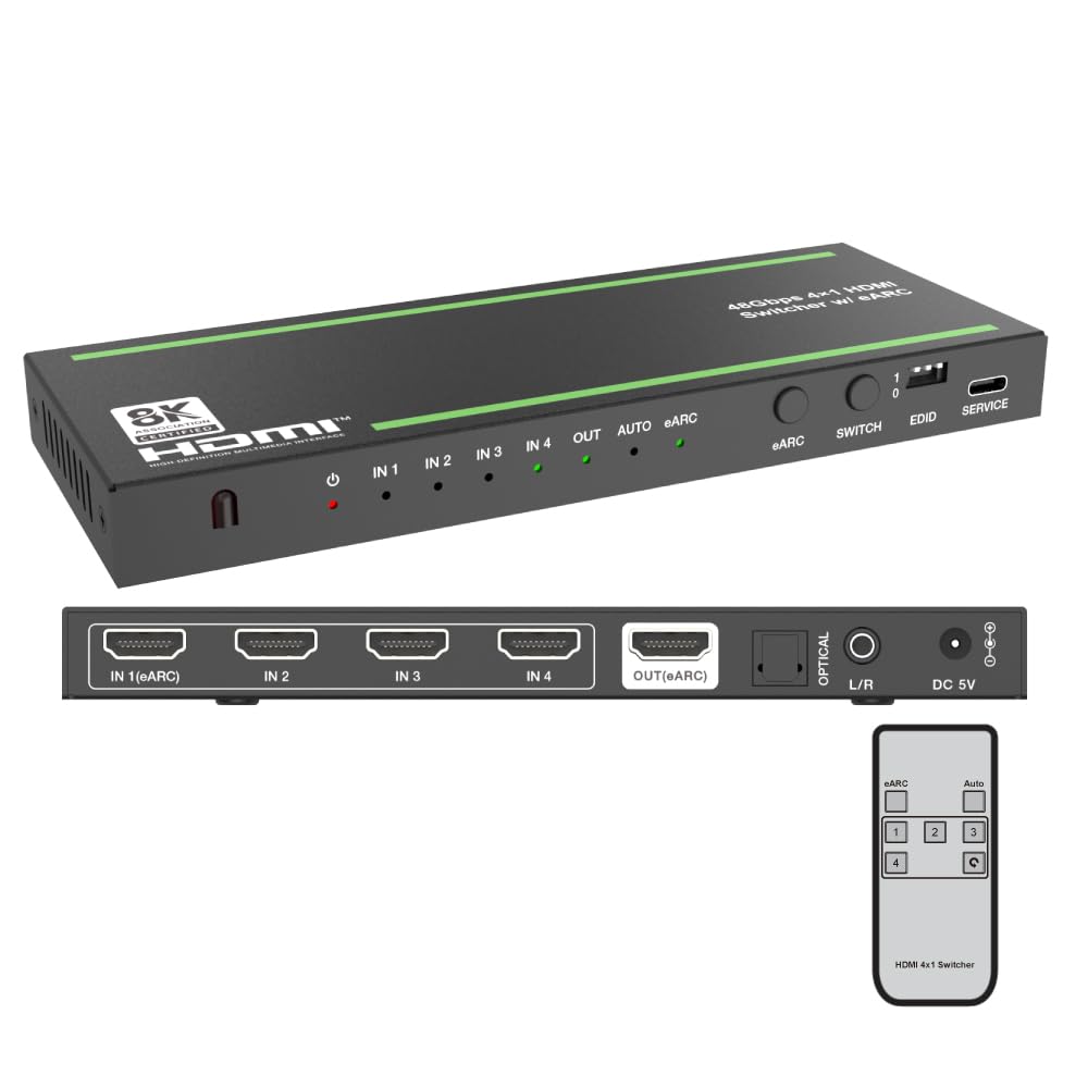 Amazon | DAIAD HDMI 8K 切替器 eARC 音声分離 HDMI2.1 4K@120Hz VRR