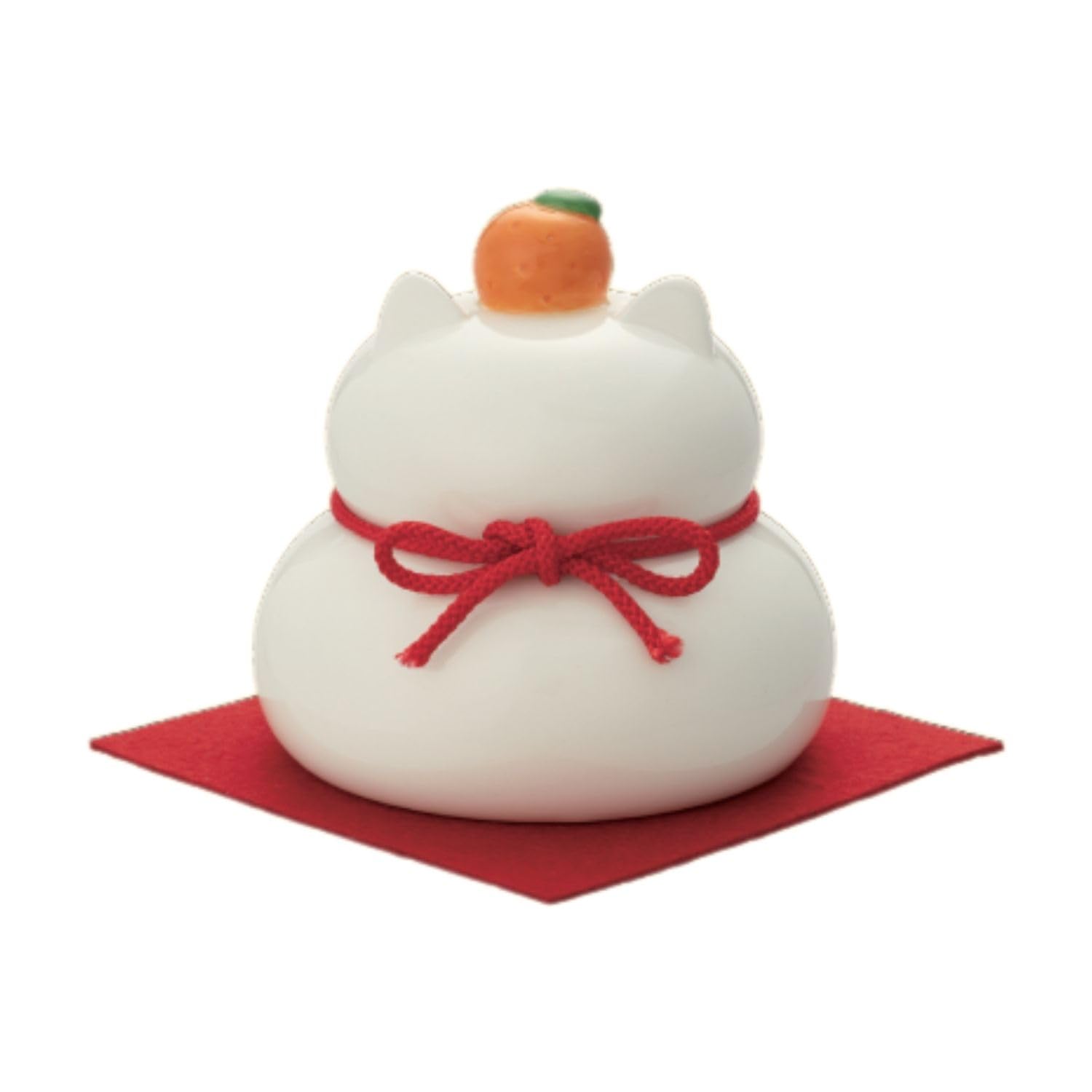 Amazon.co.jp: デコレコーポレーション 陶器の猫鏡餅 ホワイト L DK