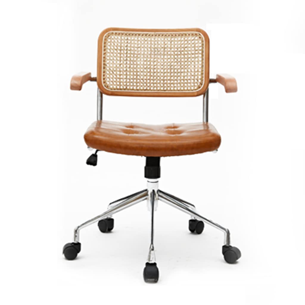 Amazon.co.jp: 籐製コンピューターチェア オフィスチェア レトロ