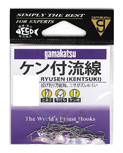 Amazon | がまかつ(Gamakatsu) ケン付流線 フック 白 7号 釣り針