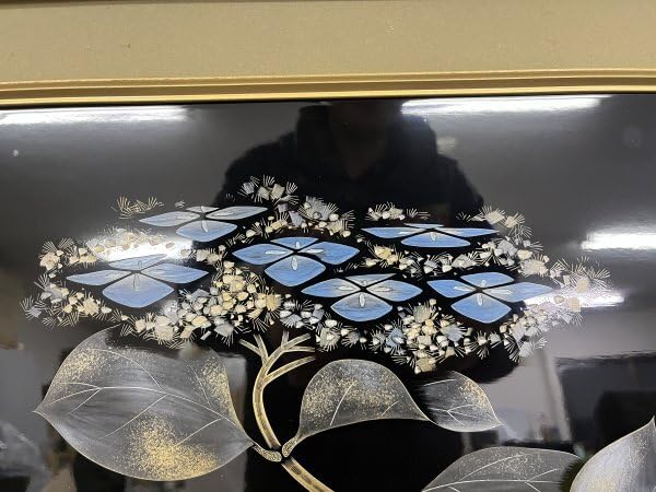 Amazon.co.jp: 真作！ 輪島塗漆額 沈金作家 小西啓介『あじさい』 画寸