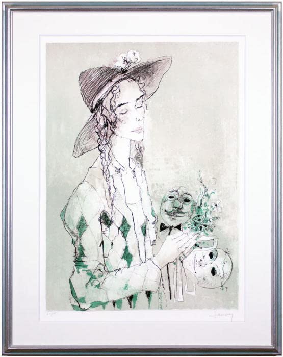 Amazon.co.jp: ジャン・ジャンセン 『仮面の女』リトグラフ(石版画