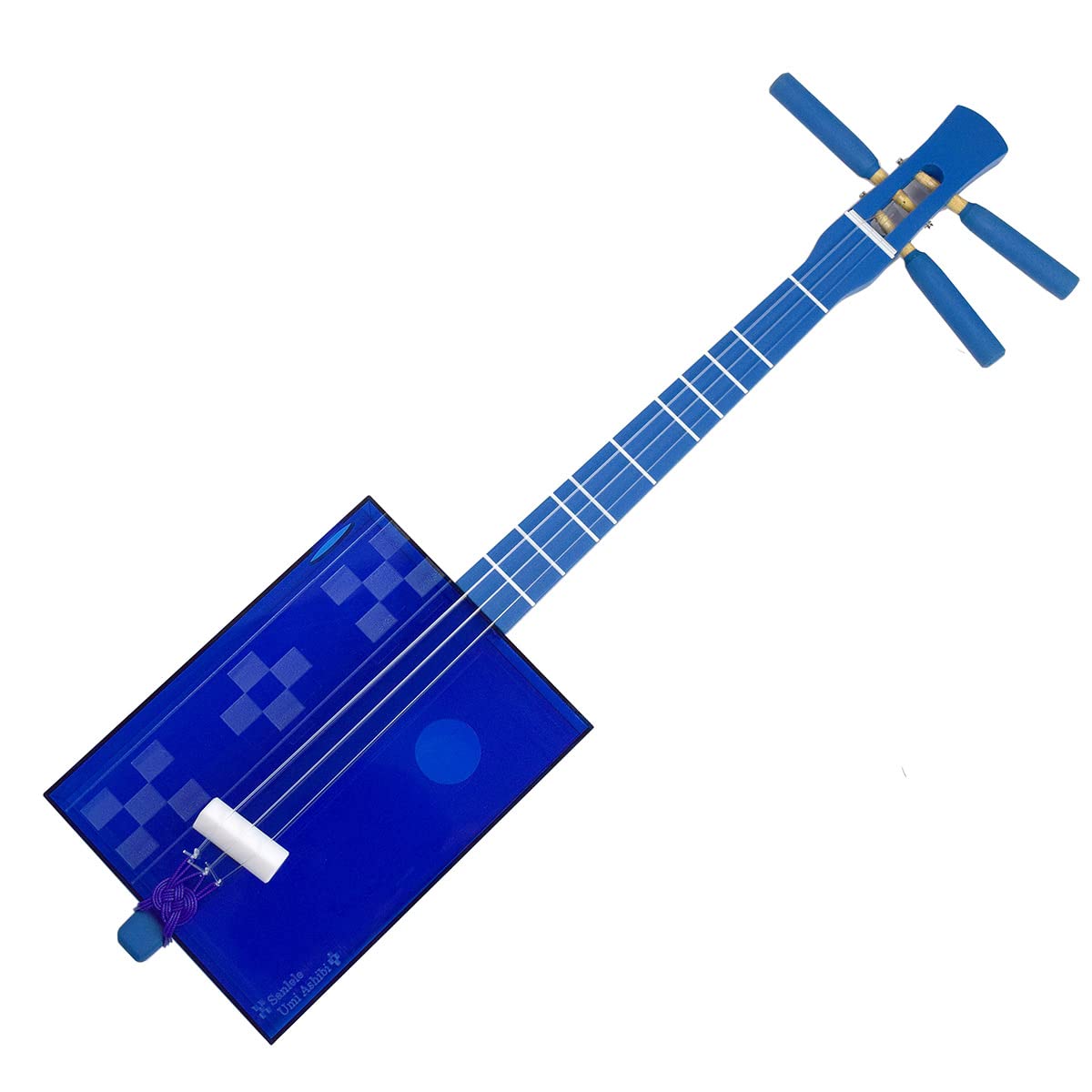 青色透明プラスチック三味線 3弦 サンレレ 【公式通販】