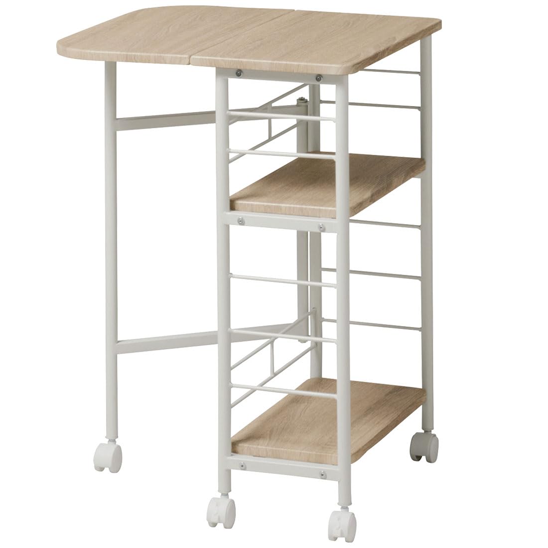 Amazon.co.jp: バタフライワゴン キャスター付き キッチンワゴン 天板