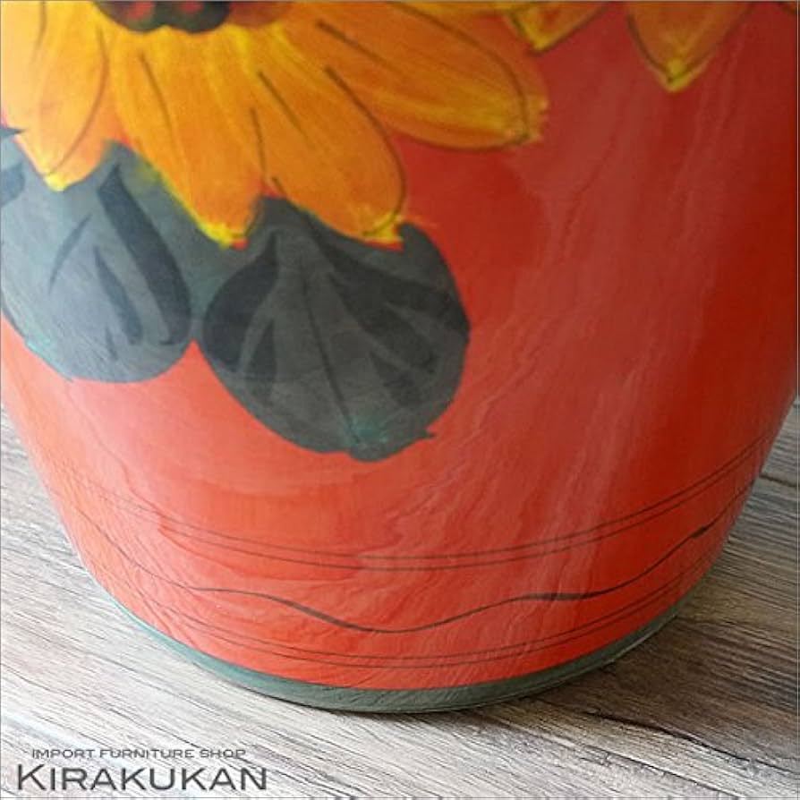 Amazon｜イタリア製 ひまわりの傘立て 輸入 雑貨 レッド｜傘立て