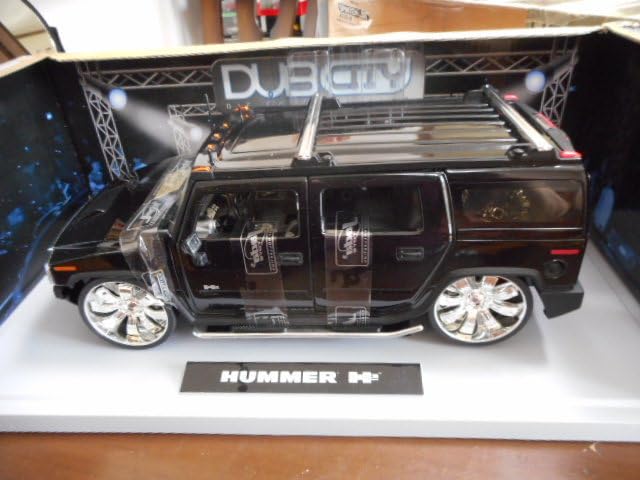 Amazon | 1/18 Jada ハマー H2 Dub City 6.0V8 ブラック Hummer H2