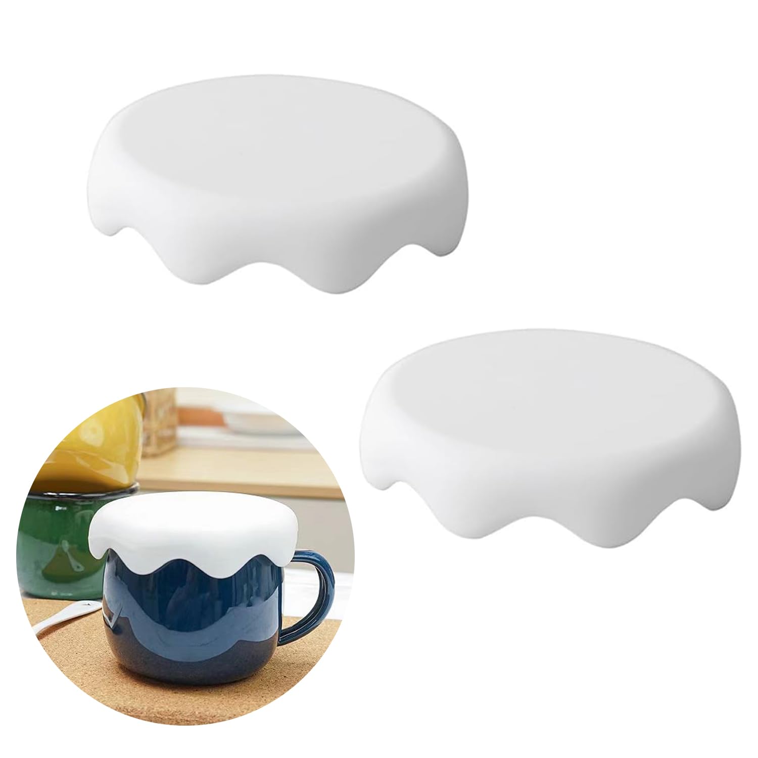 Amazon｜ADOFUN マグカップ カップカバー シリコン コップ密閉蓋(2個入