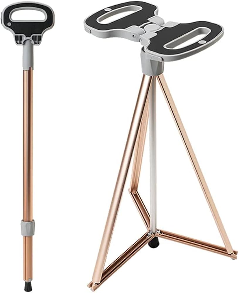 Amazon | ステッキチェア 折りたたみ杖 超軽量 登山杖 アルミ製 杖