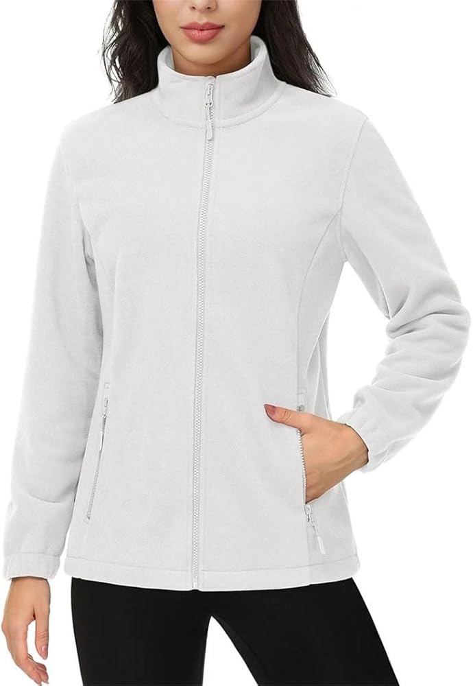 Women's Fleece Jackets Stand Collar Zip Up Soft Warm Fall Winter