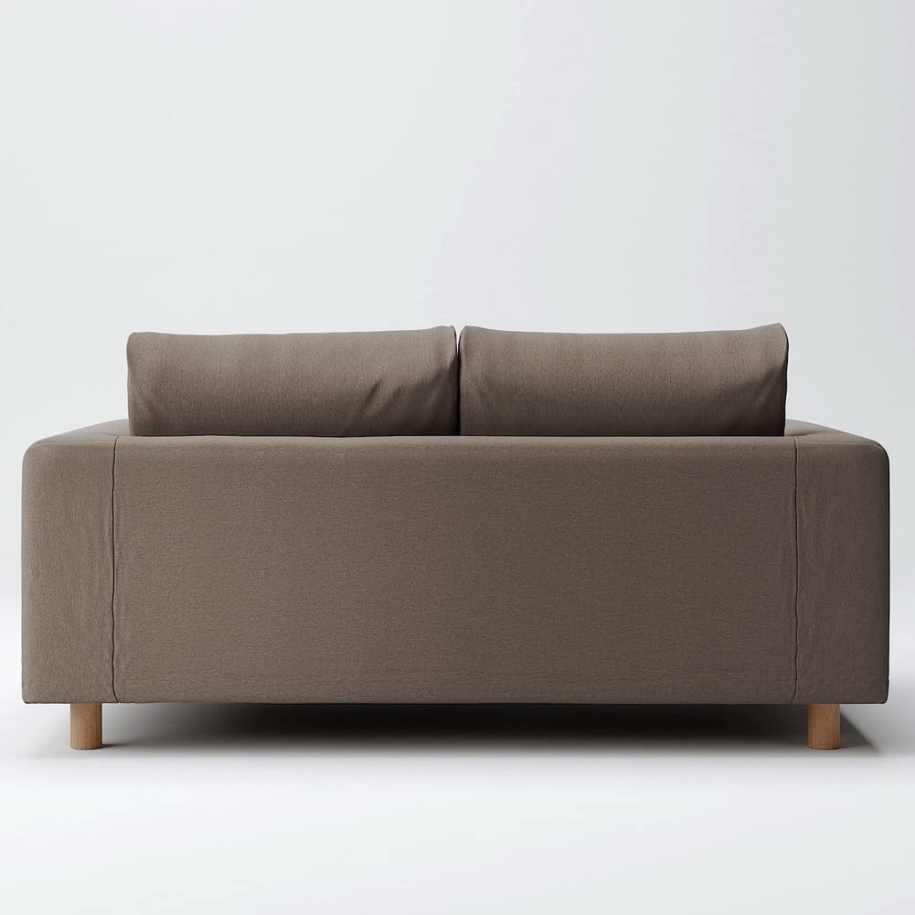 Amazon｜無印良品 カバー ブラウン 洗いざらしの綿帆布 ソファ本体 2