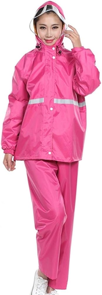防水フード付きピンクジャケット 上下セット Amazon | [DONG] レイン