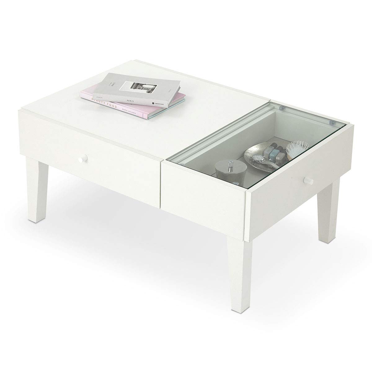 Amazon.co.jp: LOWYA ロウヤ ローテーブル テーブル ガラステーブル