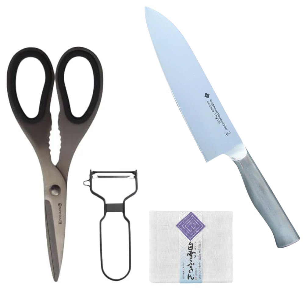 Amazon | 柳宗理 キッチンナイフ 18cm 4点セット（キッチンバサミ