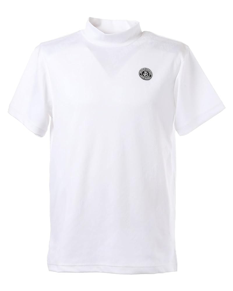 4サイズM ホワイト メンズ モックネック 半袖 ジャックバニー ゴルフ