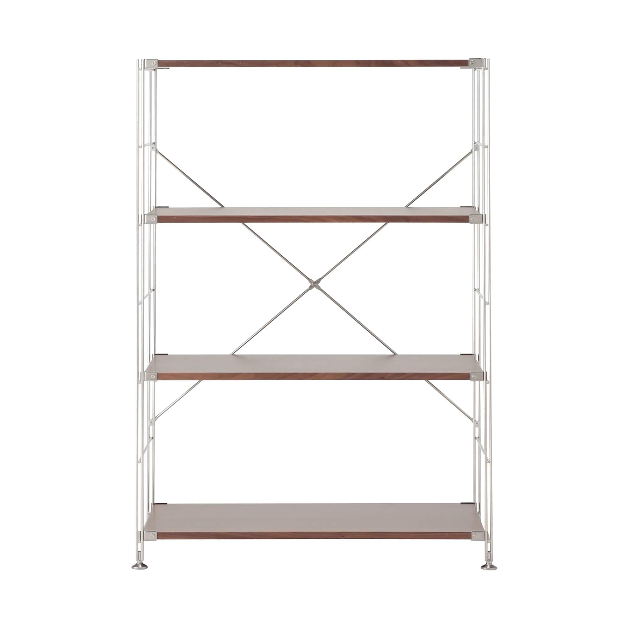 Amazon｜無印良品 ステンレスユニットシェルフ ウォールナット材棚